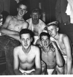 The gang in 405 � Ted, Alex, Les, Bill, and John